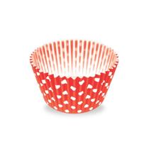 Forminha de Papel Poá Vermelha e Branca Número 5 - 100 Un
