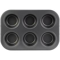 Forminha Forma 6X Cupcake Bolinho Muffin Inox Antiaderente
