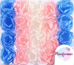 Forminha Para Doces Adelle Chá Revelação - ul/Rosa/Branco Forminha Para Doces Adelle Chá Revelação - ul/Rosa/Branco