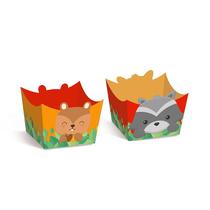 Forminha para Doces Cachepot Festa Bosque - Guaxinim e Esquilo - 24 unidades - Cromus - Rizzo