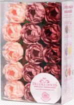 Forminha para Doces Finos - Bela Tons Rosas Seco - 30 unidades - Decora Doces