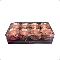 Forminha Para Doces Floral Seda Lisa Decoração Mesa Festa- 40Un