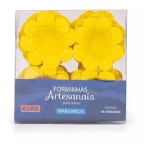 Forminha Para Doces Margarida Amarelo com 40 unidades