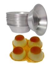 Forminha Para Mini Pudim Com 12 Pçs Alumínio