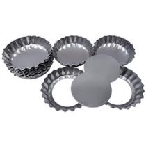 Forminha para Torta de Maçã com Fundo Falso Alumínio 8,4 X 2 X 10cm -12 Peças Doupan Forminha para Torta de Maçã com Fundo Falso Alumínio 8,4 X 2 X 10cm -12 Peças Doupan