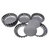 Forminha para Torta de Maçã com Fundo Falso em Alumínio 7,5 cm com 12 Peças Doupan Forminha para Torta de Maçã com Fundo Falso em Alumínio 7,5 cm com 12 Peças Doupan
