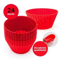 Forminhas De Silicone Para Muffin Cupcake Pão Com 24 Peças Forminhas De Silicone Para Muffin Cupcake Pão Com 24 Peças