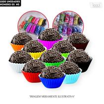 Forminhas Formas de Papel para Brigadeiro Docinhos Forneável Bax - Número 05 N5 - 1000 Unidades (10x100pct)