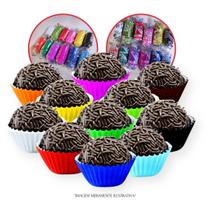 Forminhas Formas de Papel para Brigadeiro Docinhos Forneável Bax - Número 05 N5 - 200 Unidades (2x100pct)