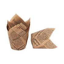 Forminhas Para Cupcake Estilo Jornal 50pcs Copos Para Assar Para Casamento Aniversário Ferramenta De