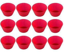 Forminhas Para Cupcake Mini Bolinho De Silicone Com 12 Peças Forminhas Para Cupcake Mini Bolinho De Silicone Com 12 Peças