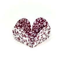 Forminhas para Doces 4 Pétalas Arabesco Marsala - 50 unidades - FunFestas - Rizzo