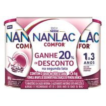 Fórmula Infantil NANLAC Comfor 2 Latas 800g cada e Ganhe 20% Desconto na Segunda Lata