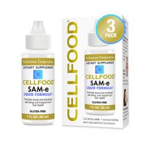 Fórmula líquida Cellfood SAM-e+ 1 fl oz, pacote com 3 Humor e bem-estar emocional, suporte articular, saúde do fígado Fácil absorção e melhor biodisponibilidade Sem glúten, sem transgênicos Suprimento para 90 dias