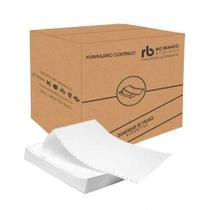 Formulário contínuo 80 colunas 1 via microsserilhado razão branco c/ 6000 fls - 3073 - Rio Branco