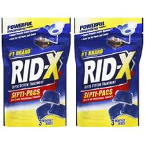 Fornecimento de 3 meses para tratamento séptico Rid-X Septi-Pacs 100mL x2 Fornecimento de 3 meses para tratamento séptico Rid-X Septi-Pacs 100mL x2