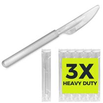 Fornecimento de facas de bife de plástico Tuff Heavy Duty Clear, pacote com 100 Fornecimento de facas de bife de plástico Tuff Heavy Duty Clear, pacote com 100