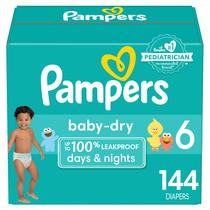Fornecimento de fraldas Pampers Baby Dry Size 6 para um mês (144 unidades)