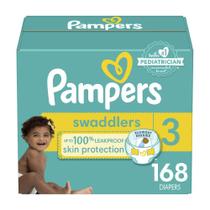 Fornecimento de fraldas Pampers Swaddlers tamanho 3 ultramacias para 1 mês Fornecimento de fraldas Pampers Swaddlers tamanho 3 ultramacias para 1 mês
