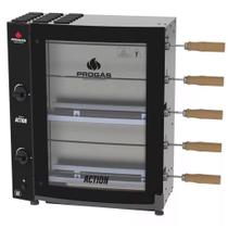Forno Assador Rotativo a Gás 5 Espetos Bivolt Progás PRAC-05T