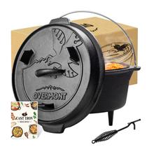 Forno Camp Dutch Overmont 6QT em ferro fundido pré-temperado