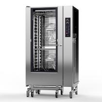 Forno Combinado Elétrico 10 Funções 500 receitas C-MAX 20V c/ Carro Gaiola 20 GNs, Tecnologia Steam Power e Higienização Automática - Prática