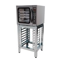 Forno Convector Turbo 50 Litros Inox Com 4 Assadeiras WCV-435 E Cavalete Para 8 Assadeiras Wictory