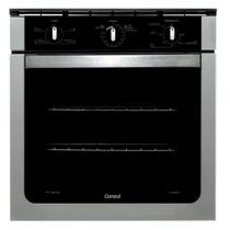 Forno de Embutir Elétrico Consul 84L com Painel Mecânico e Grill Inox/Preto 220V