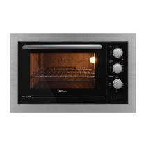 Forno de Embutir Elétrico Fischer Fit Line 48L com Timer e 3 Funções Inox 127V