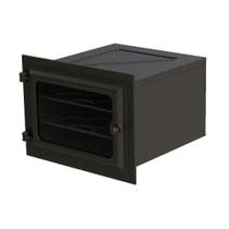 Forno de Ferro Fundido Libaneza Tampa de Vidro 2 Grelhas Fogão a Lenha Preto Forno de Ferro Fundido Libaneza Tampa de Vidro 2 Grelhas Fogão a Lenha Preto