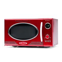 Forno de microondas Nostalgia Retro 0,9 pés cúbicos 800 W vermelho metálico