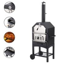 Forno De Pizza A Carvão Master Portátil Com 2 Grelhas E Kit De Acessórios Gourmet Para Área Externa