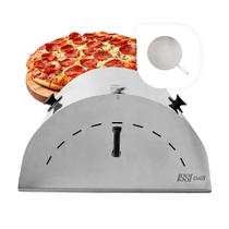 Forno de Pizza Costela Médio em Inox para Churrasqueira com Refratário e Pá de pizza Issi Grill