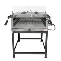 Forno de Pizza Industrial à Gás com Infravermelho 80x60cm Inox MR Fogões Forno de Pizza Industrial à Gás com Infravermelho 80x60cm Inox MR Fogões