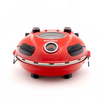 Forno de pizza labravia davvero com pedra refrataria em aço inox vermelho 220v 41000002 Forno de pizza labravia davvero com pedra refrataria em aço inox vermelho 220v 41000002