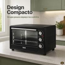 Forno Elétrico 21 Litros 1200W Compacto 230 Graus Assa Bolos Pães Pizza Gratina 220V Forno Elétrico 21 Litros 1200W Compacto 230 Graus Assa Bolos Pães Pizza Gratina 220V