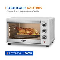 Forno Elétrico 42L Family II Mondial Branco Inox 1600W FRN42W Forno Elétrico 42L Family II Mondial Branco Inox 1600W FRN42W