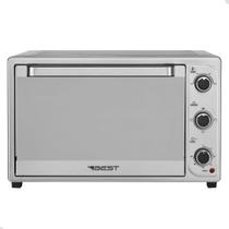 Forno Elétrico 46 Litros Inox com Timer e Controle de Temperatura 127V ou 220V Ideal para Pizza, Bolos, Carnes e Assados