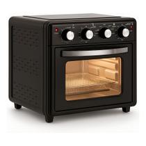 Forno Elétrico Air Fryer 30 L Inox/Vidro, Uso Multifuncional para Assados e Frituras Forno Elétrico Air Fryer 30 L Inox/Vidro, Uso Multifuncional para Assados e Frituras