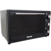 Forno Elétrico de Bancada 45 Litros Multifunção Grill Timer Alarme Preto Amvox AFR 4500 Black