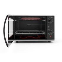 Forno Elétrico de Bancada Nardelli Top 40 Black 40L 1700W com Grill Dourador Easy Clean Preto 110V
