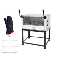 Forno Elétrico Industrial Refratária Roma Inox Feri90 220v + 1 Grade Extra + Luva Térmica - Venâncio
