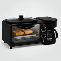 Forno Elétrico Multifuncional 1050W com Chapa Antiaderente e Cafeteira 1L