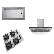 Forno Elétrico para Embutir Decorato Gourmet 44 Litros 220v Cooktop 4 Bocas com Queimador Ultra Cham