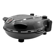 Forno Elétrico Pizza Assa Rápido Davvero Labravia Importado Pedra Refratária Antiaderente 31cm 5 Níveis de Temperatura Cinza Grafite 110V