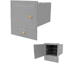 Forno em Chapa de Aço para Fogão a Lenha com Cinzeiro de Embutir