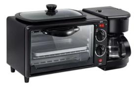 Forno Forninho Elétrico 3 Em 1 Cafeteira Grill Café Da Manhã 110v