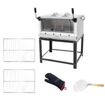 Forno Gás Industrial Infra Roma Inox 90 Firiv90 + 2 Grades Extra + Luva Térmica + pá Pizza - Venâncio Forno Gás Industrial Infra Roma Inox 90 Firiv90 + 2 Grades Extra + Luva Térmica + pá Pizza - Venâncio