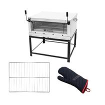 Forno Gás Industrial Pedra Refratária Roma Inox 90 Firi90 + 1 Grade Extra + Luva Térmica - Venâncio Forno Gás Industrial Pedra Refratária Roma Inox 90 Firi90 + 1 Grade Extra + Luva Térmica - Venâncio
