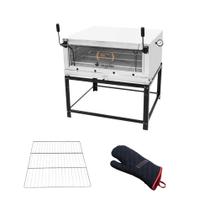 Forno Gás Industrial Pedra Refratária Roma Inox Firi110 + 1 Grade Extra + Luva Térmica - Venâncio